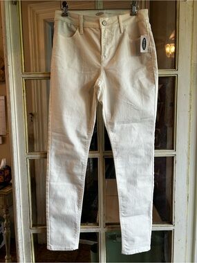 Old Navy White High-Rise Skinny Jeans